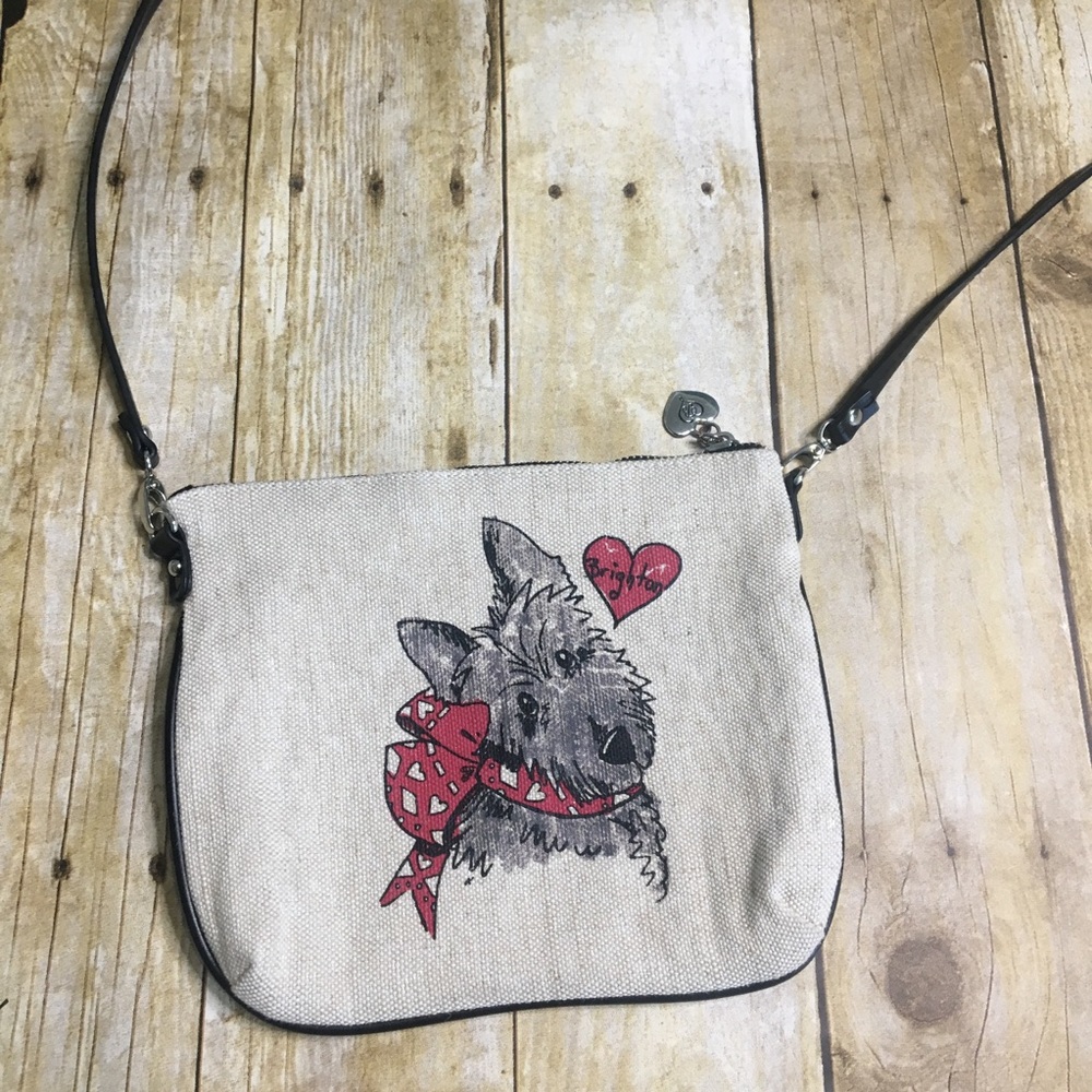 Brighton Scottie canvas crossbody bag.
